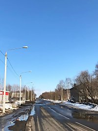 На улице А. Петрова отремонтирована линия наружного освещения На улице А. Петрова отремонтирована линия наружного освещения